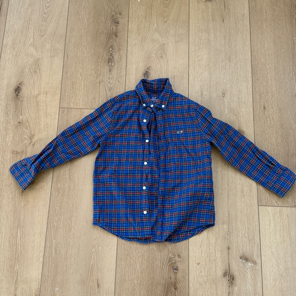 Boys Vineyard Vines Multicolor Plaid Shirt - Size 7